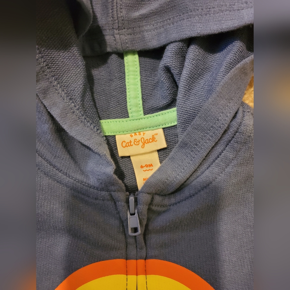 Children's Blue Hoodie with Rainbow Design - Picture 3 of 3